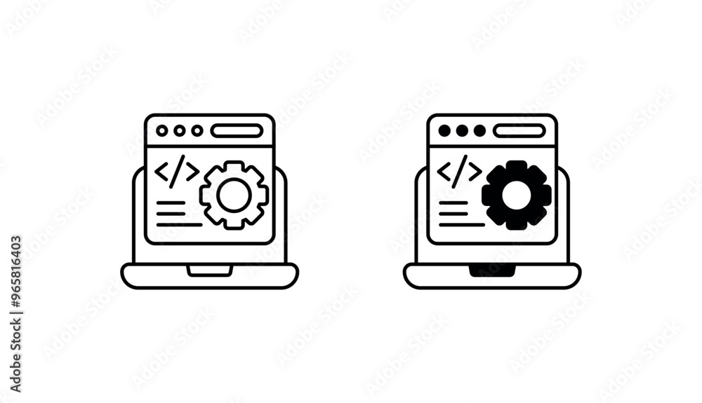 Web development icon design with white background stock illustration Web development icon design with white background stock illustration