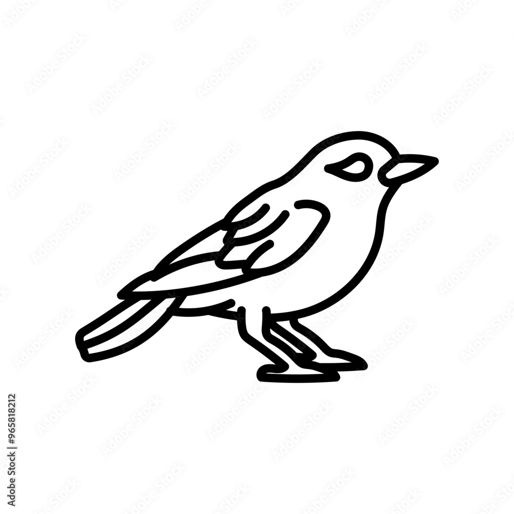Vireo Bird Outline Icon, Vector illustration Vireo Bird Outline Icon, Vector illustration
