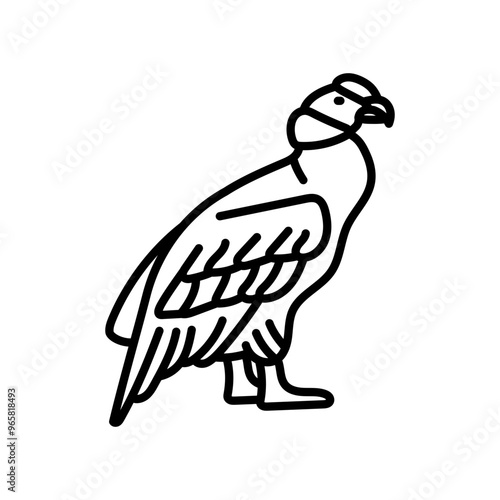 Condor Outline Icon, Vector illustration