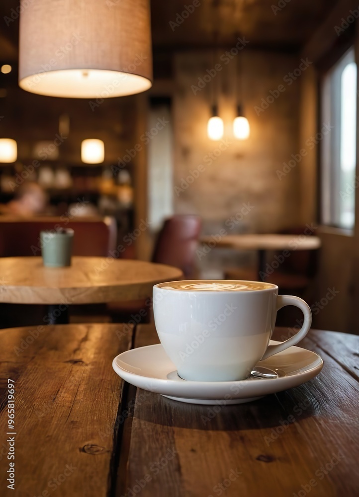 Latte Art in a Cozy Café Atmosphere Latte Art in a Cozy Café Atmosphere