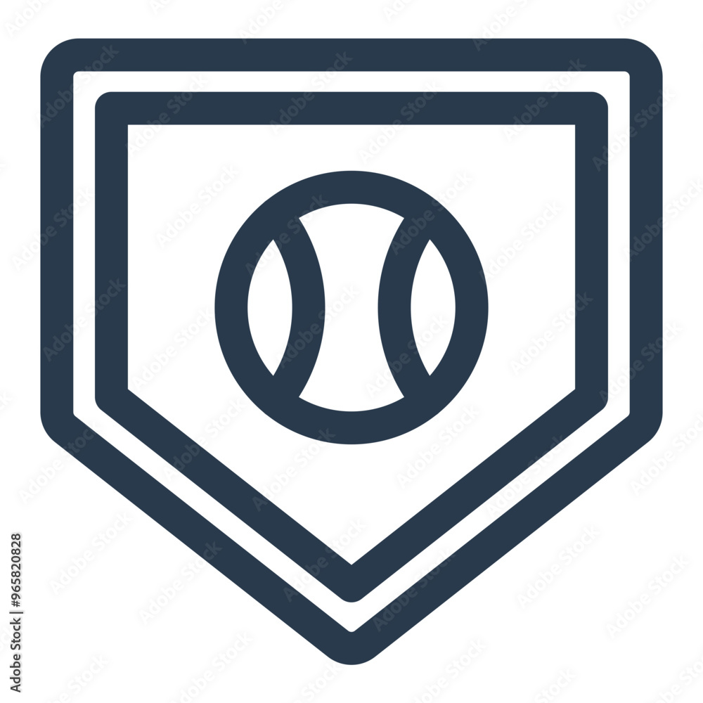 Home Plate with Baseball Emblem Home Plate with Baseball Emblem