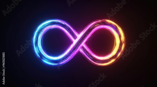 Infinity Signs in Purple and Blue Neon