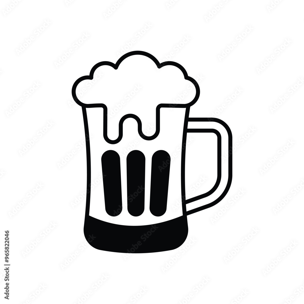 Beer Mug vector icon stock illustration Beer Mug vector icon stock illustration
