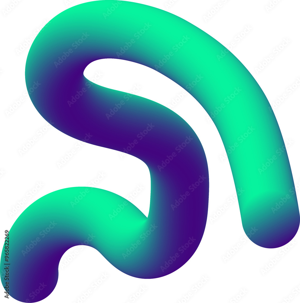 Vibrant Colorful Fluid Abstract 3D Gradient Blend Curves Shape Vibrant Colorful Fluid Abstract 3D Gradient Blend Curves Shape