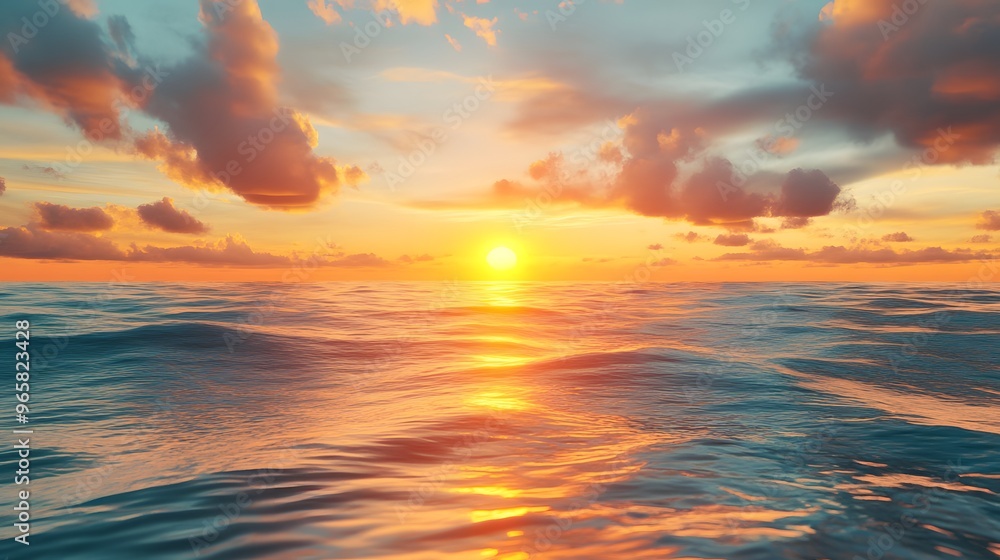 Fototapeta premium Sunset Over the Ocean.