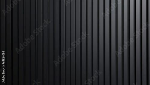 Dark ribbed surface with deep vertical lines, minimalistic and industrial, perfect for modern architecture, technology, and design concepts