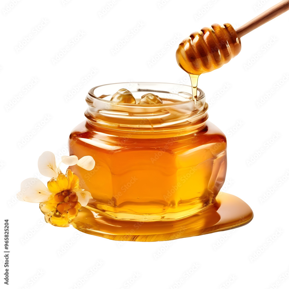 honey dripping from a jar