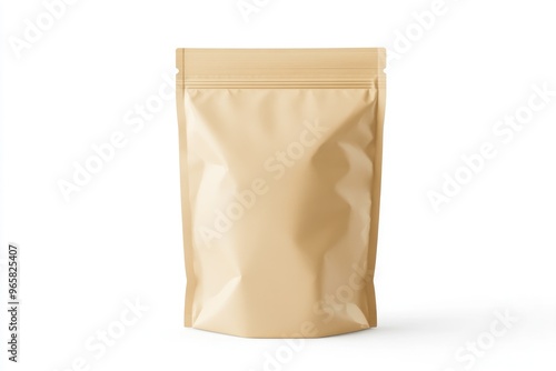 Beige Paper Ziplock Bag for Blank Product Mockups