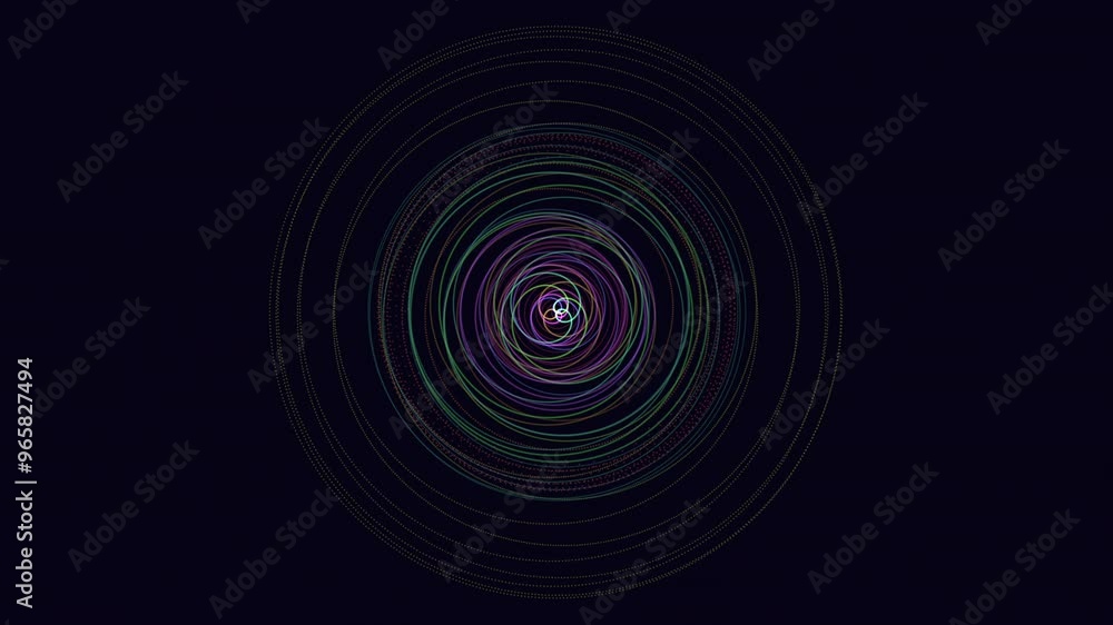 Vibrant and symmetrical, this image displays a captivating spiral pattern composed of colorful lines overlapping in concentric circles, creating a mesmerizing visual experience Vibrant and symmetrical, this image displays a captivating spiral pattern composed of colorful lines overlapping in concentric circles, creating a mesmerizing visual experience