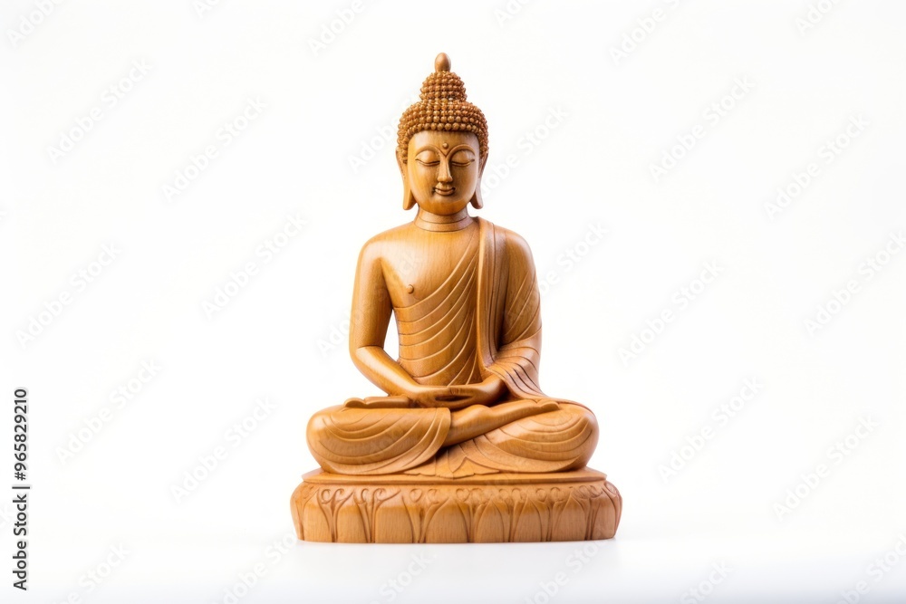 Buddha statue white background representation spirituality. Buddha statue white background representation spirituality.