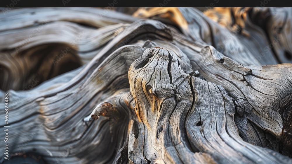 Weathered driftwood with intricate textures and natural shapes, washed ashore and weathered by the elements. Weathered driftwood with intricate textures and natural shapes, washed ashore and weathered by the elements.