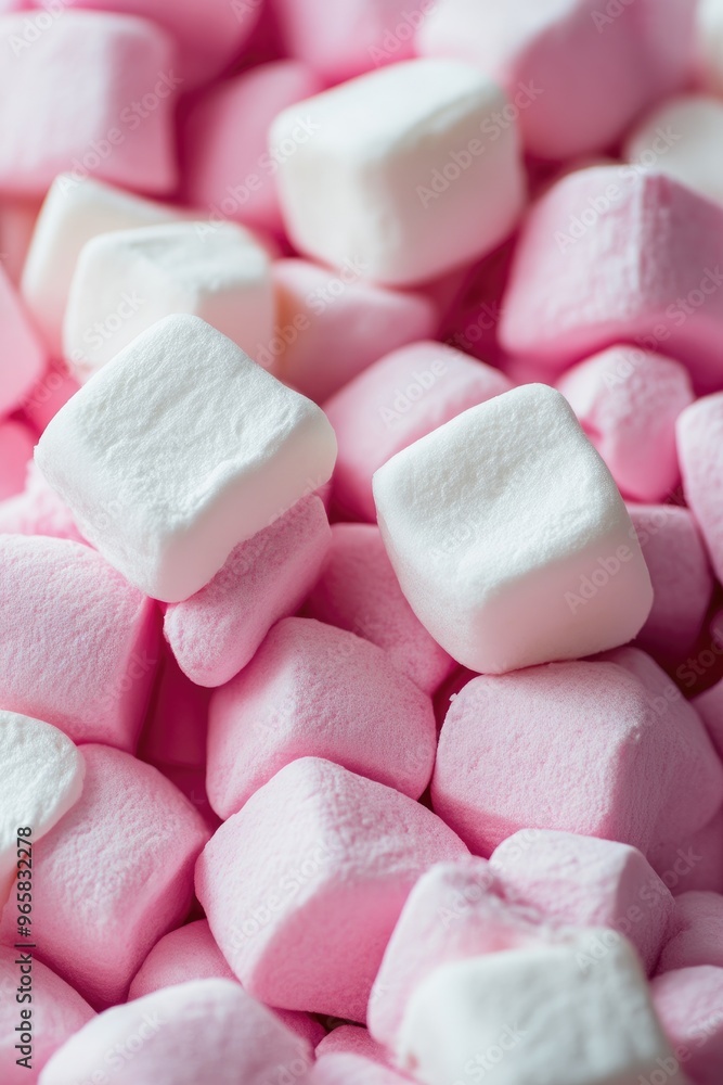 Soft and Sweet Marshmallow Pile: Close-Up Detail Soft and Sweet Marshmallow Pile: Close-Up Detail