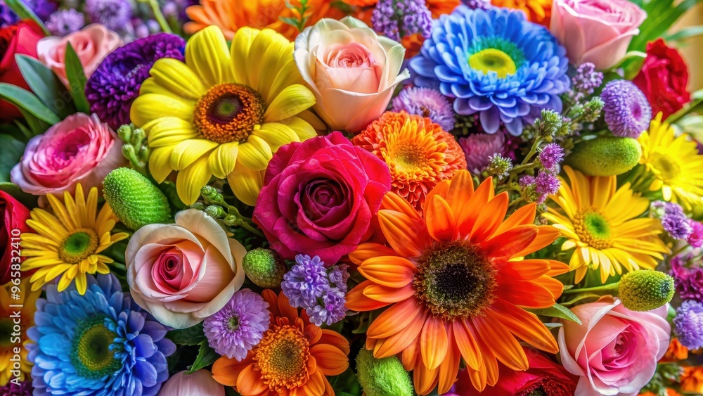 Vibrant bouquet of assorted flowers in a burst of color, flowers, vibrant, colorful, bouquet, spring, flora, garden Vibrant bouquet of assorted flowers in a burst of color, flowers, vibrant, colorful, bouquet, spring, flora, garden