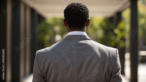 Back View of African American Businessman