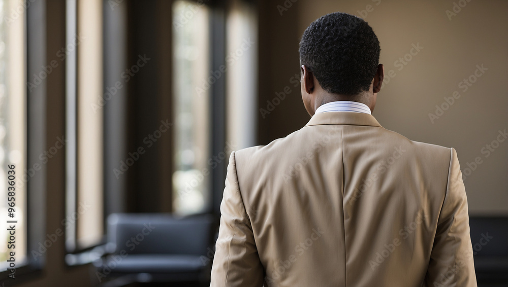 Back View of African American Businessman Back View of African American Businessman