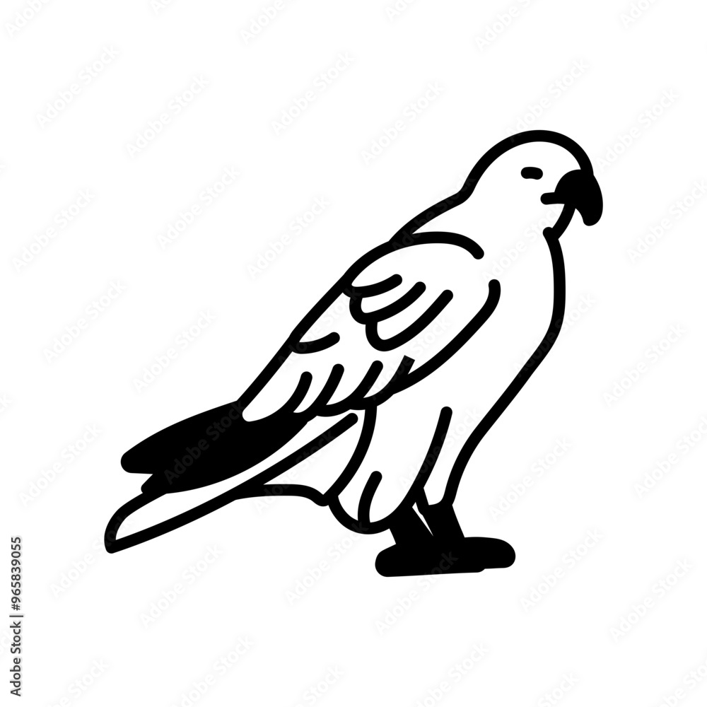 Falcon Glyph Icon, Vector illustration Falcon Glyph Icon, Vector illustration