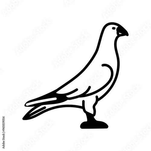 Dove Glyph Icon, Vector illustration