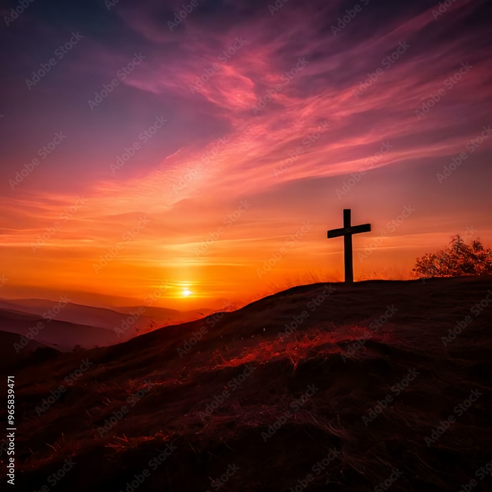 Crucifixion Of Jesus Christ - Cross At Sunset Crucifixion Of Jesus Christ - Cross At Sunset