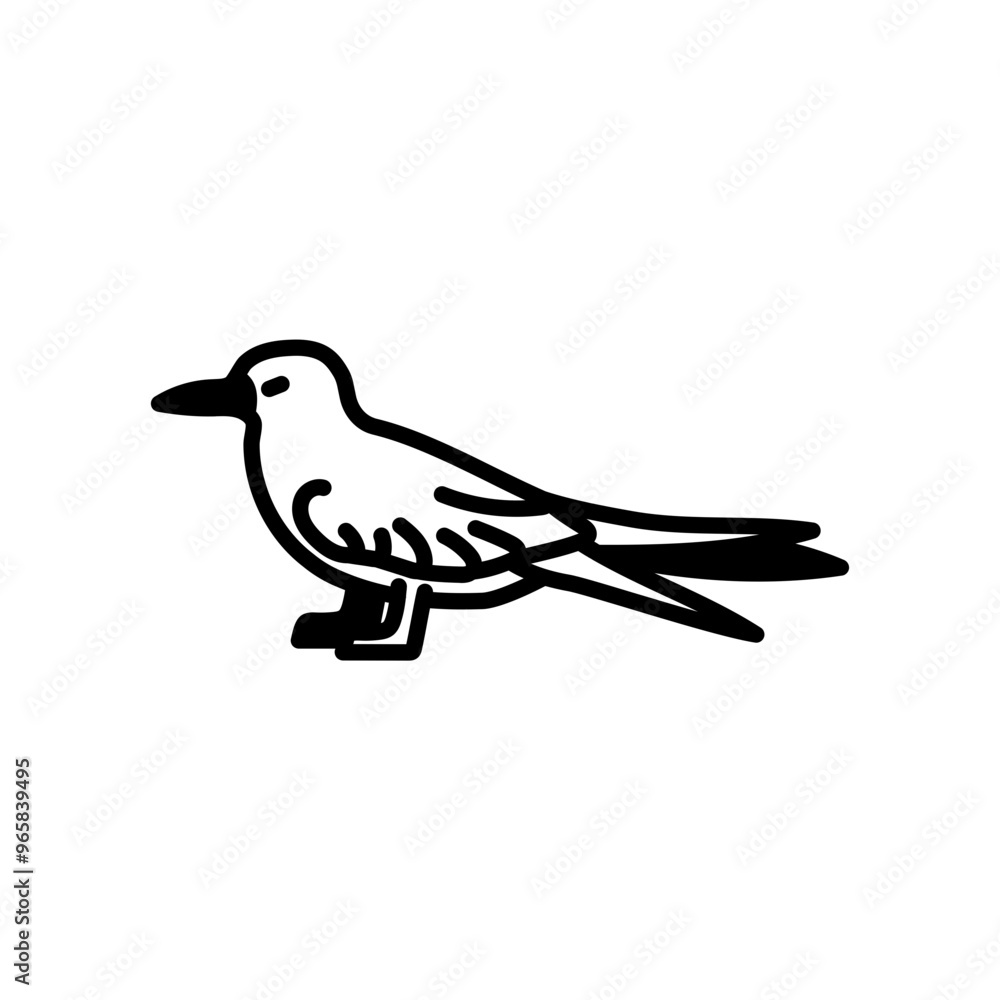 Obraz premium Tern bird Glyph Icon, Vector illustration
