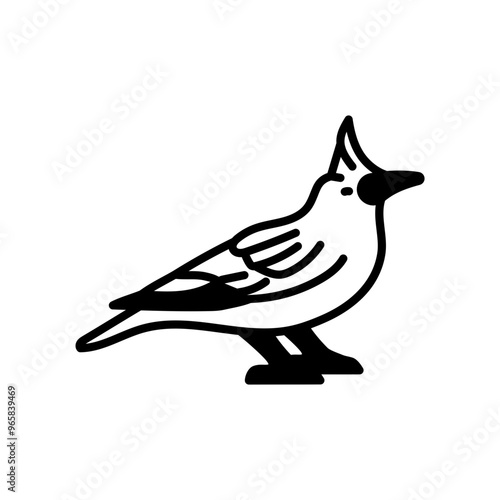 Lark Glyph Icon, Vector illustration