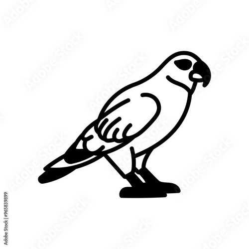 Peregrin Glyph Icon, Vector illustration