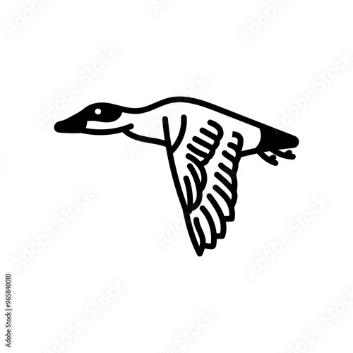 Eider Glyph Icon, Vector illustration