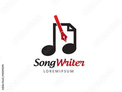 Song Writer logo symbol or icon template