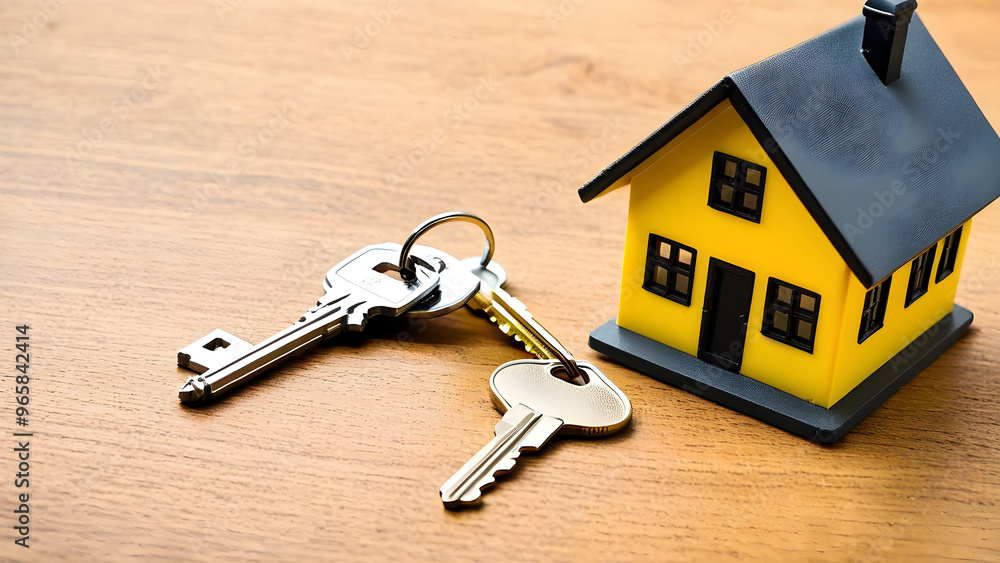 Real estate contract concept background, home contract, house contract, Toy house and home keys, Real estate business concept wallpaper, ai generated Real estate contract concept background, home contract, house contract, Toy house and home keys, Real estate business concept wallpaper, ai generated