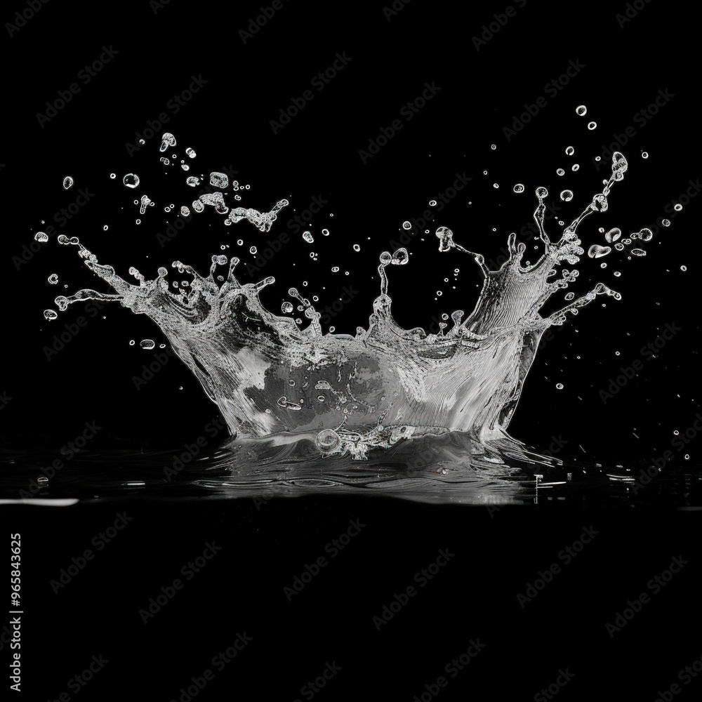 Water splash on black Water splash on black