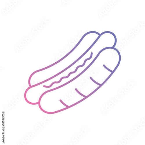 Hotdog vector icon stock illustration