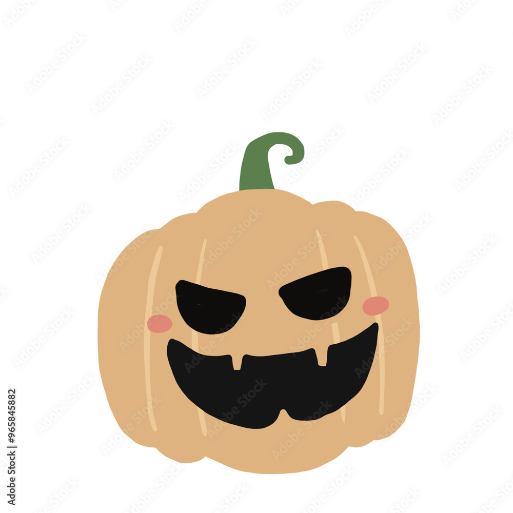 Halloween pumpkin cute face character illustration Halloween pumpkin cute face character illustration