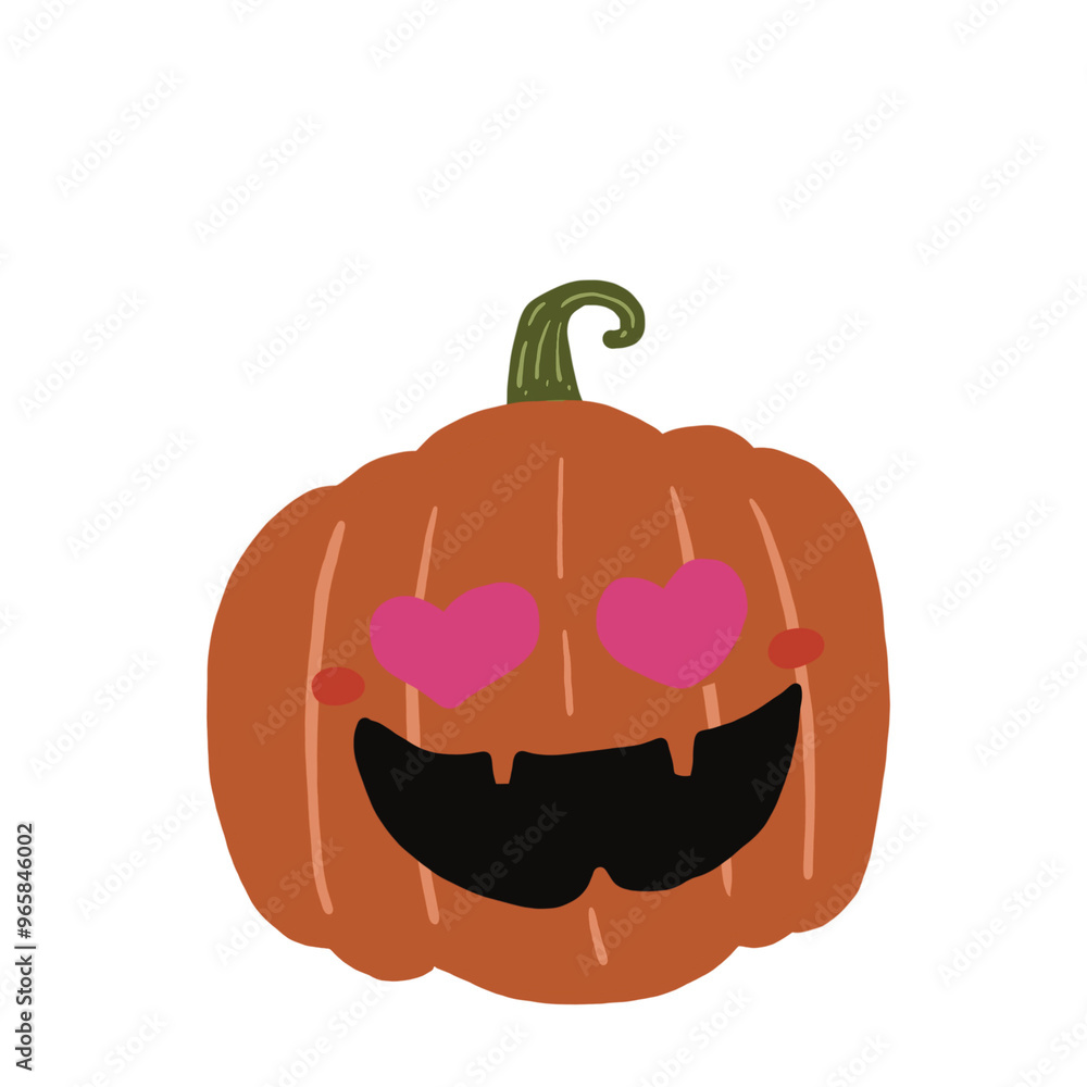 Halloween pumpkin cute face character illustration Halloween pumpkin cute face character illustration