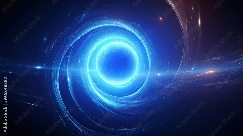 Fototapeta premium Abstract blue and white swirl