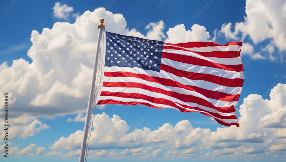 Obraz premium American Flag Waving