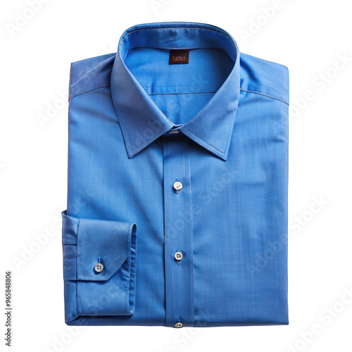 a blue shirt