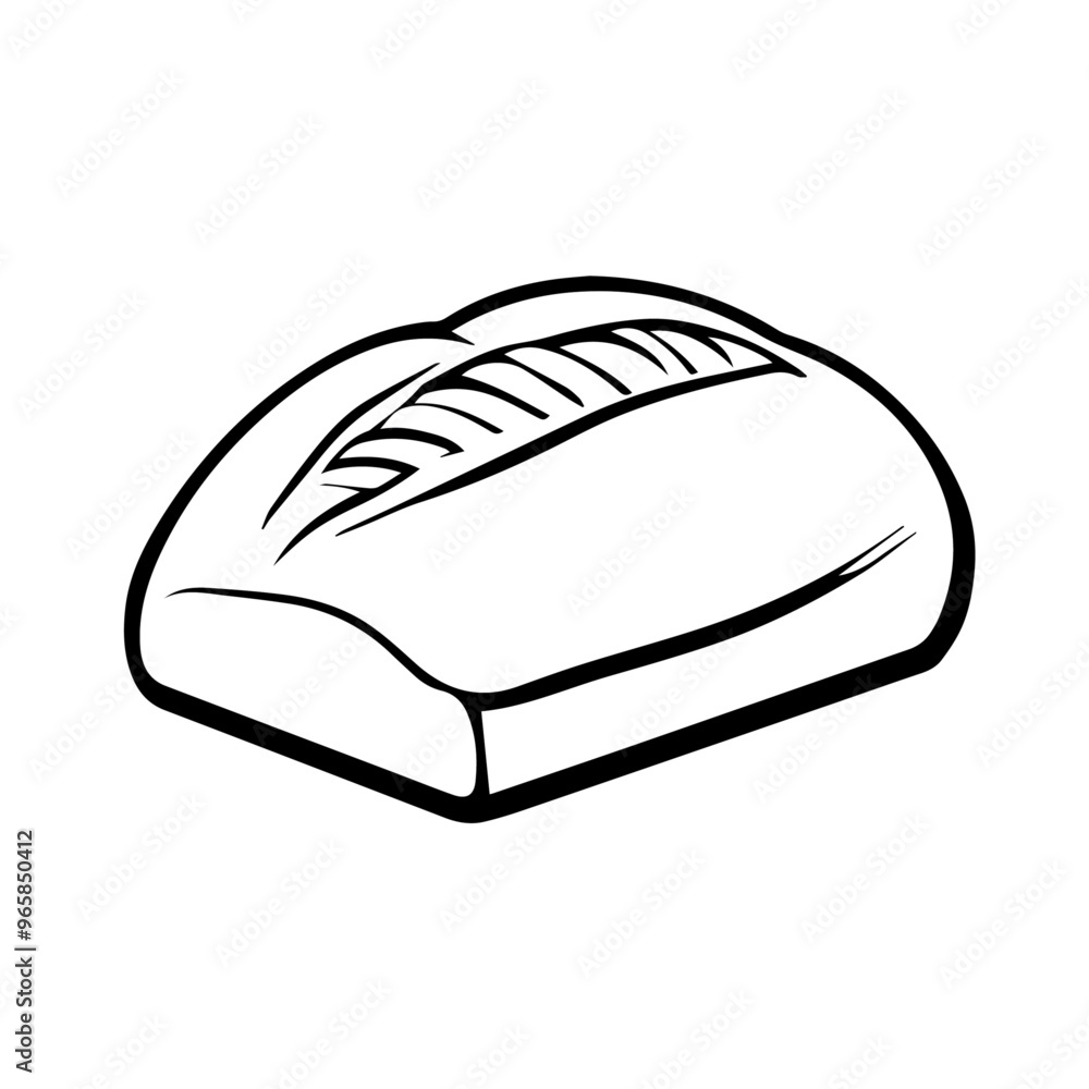 Loaf of Bread – Black Outline Vector Illustration with Transparent Background for Bakery Branding, Packaging Design, and Artisan Bread Promotions in Restaurants and Bakeries Loaf of Bread – Black Outline Vector Illustration with Transparent Background for Bakery Branding, Packaging Design, and Artisan Bread Promotions in Restaurants and Bakeries