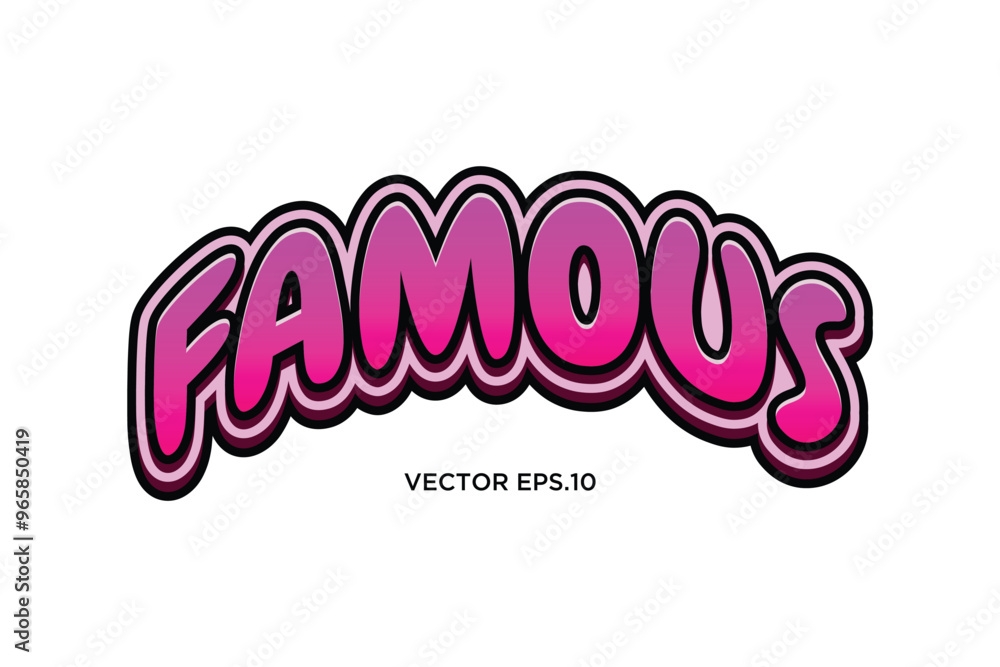 Obraz premium 3d text effect design with the word 