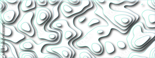 Abstract 3D Layered Topographical Pattern Design with Fluid Contours and Elegant Lines, Perfect for Seamless Backgrounds, Modern Wallpaper, and Artistic Textures