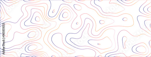 Abstract 3D Layered Topographical Pattern Design with Fluid Contours and Elegant Lines, Perfect for Seamless Backgrounds, Modern Wallpaper, and Artistic Textures