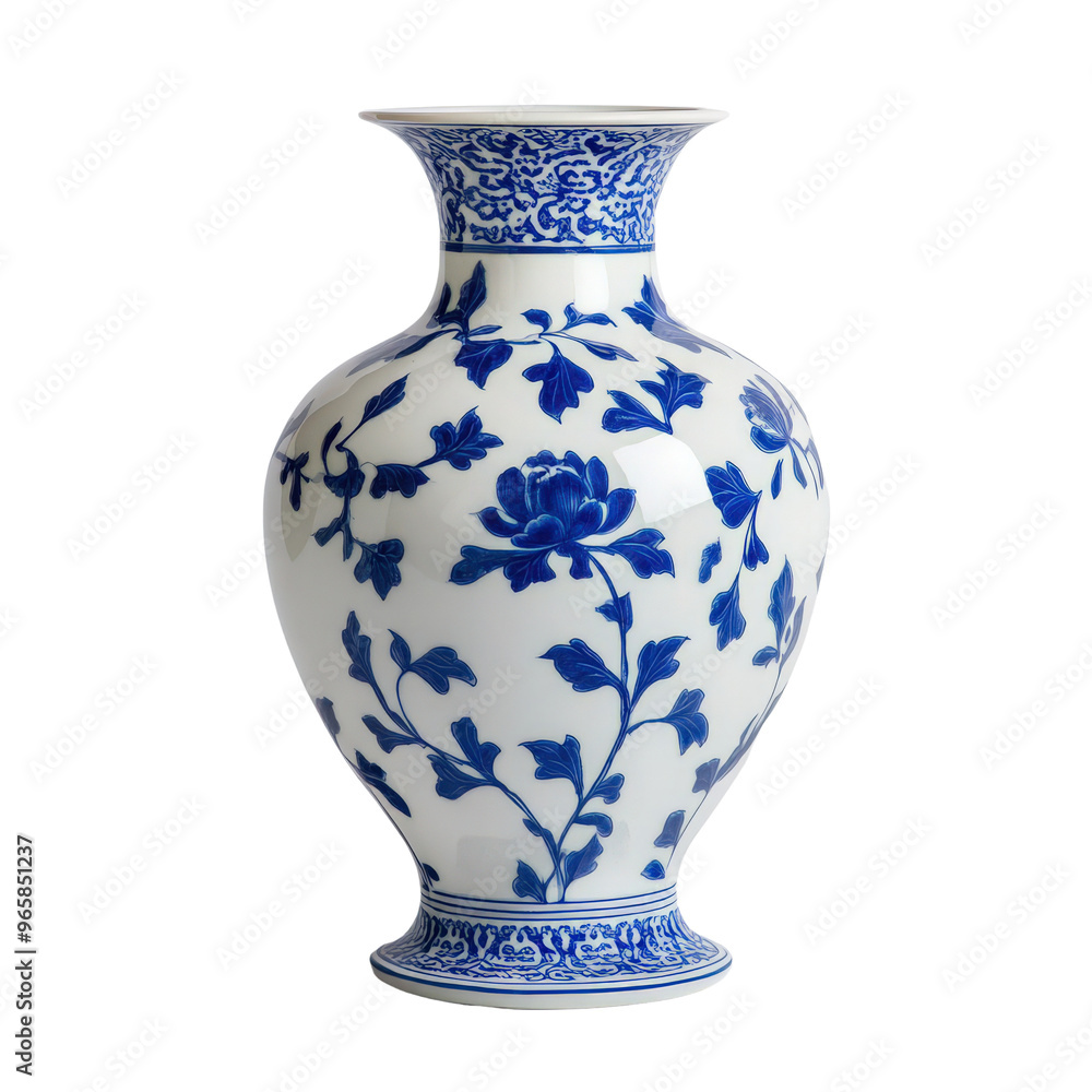 Elegant porcelain vase with intricate blue floral patterns, perfect for home decor or as a decorative centerpiece. Elegant porcelain vase with intricate blue floral patterns, perfect for home decor or as a decorative centerpiece.