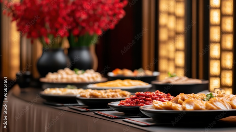 Elegant Chinese Banquet Featuring a Stunning Array of Delicacies Elegant Chinese Banquet Featuring a Stunning Array of Delicacies