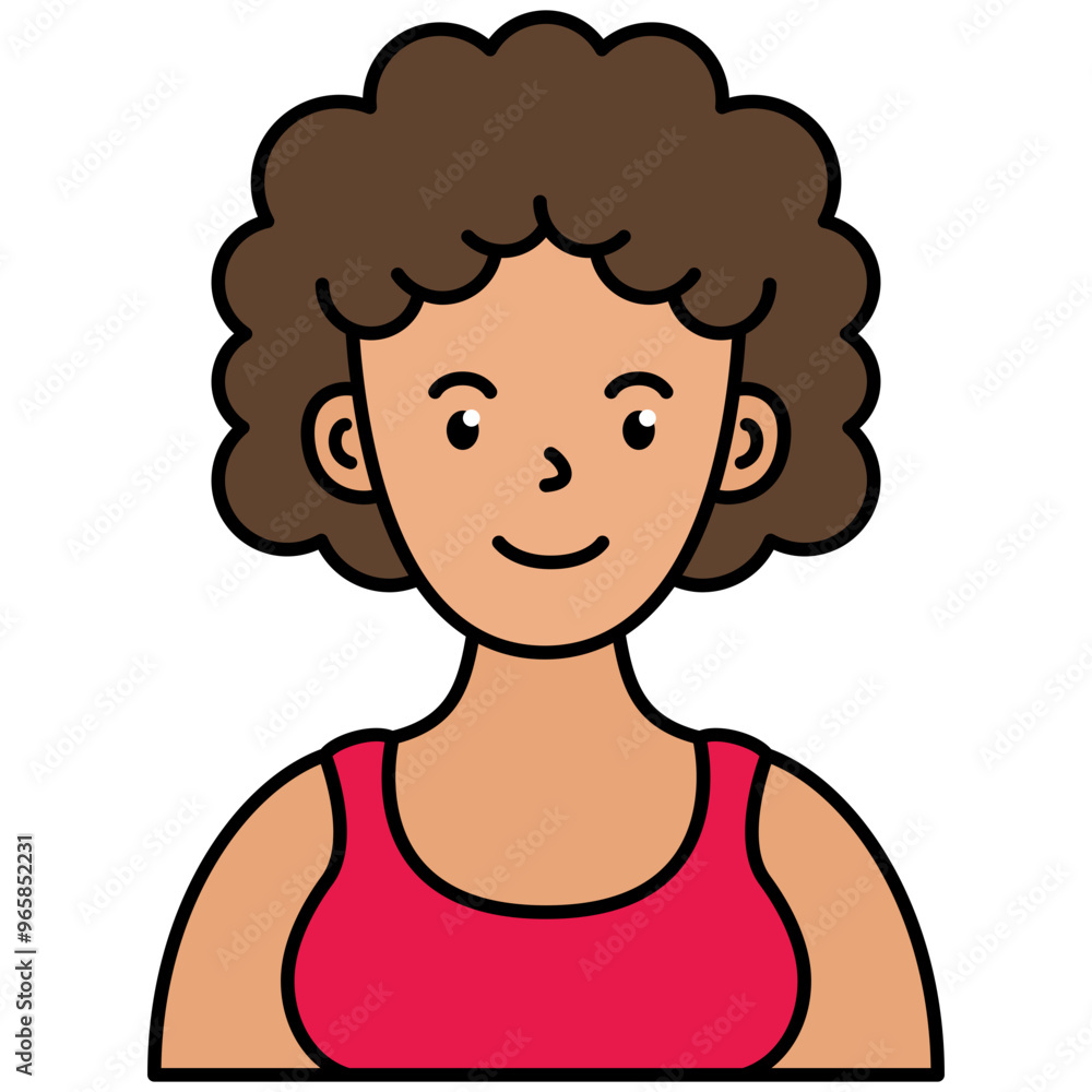 girl with curly hair girl with curly hair