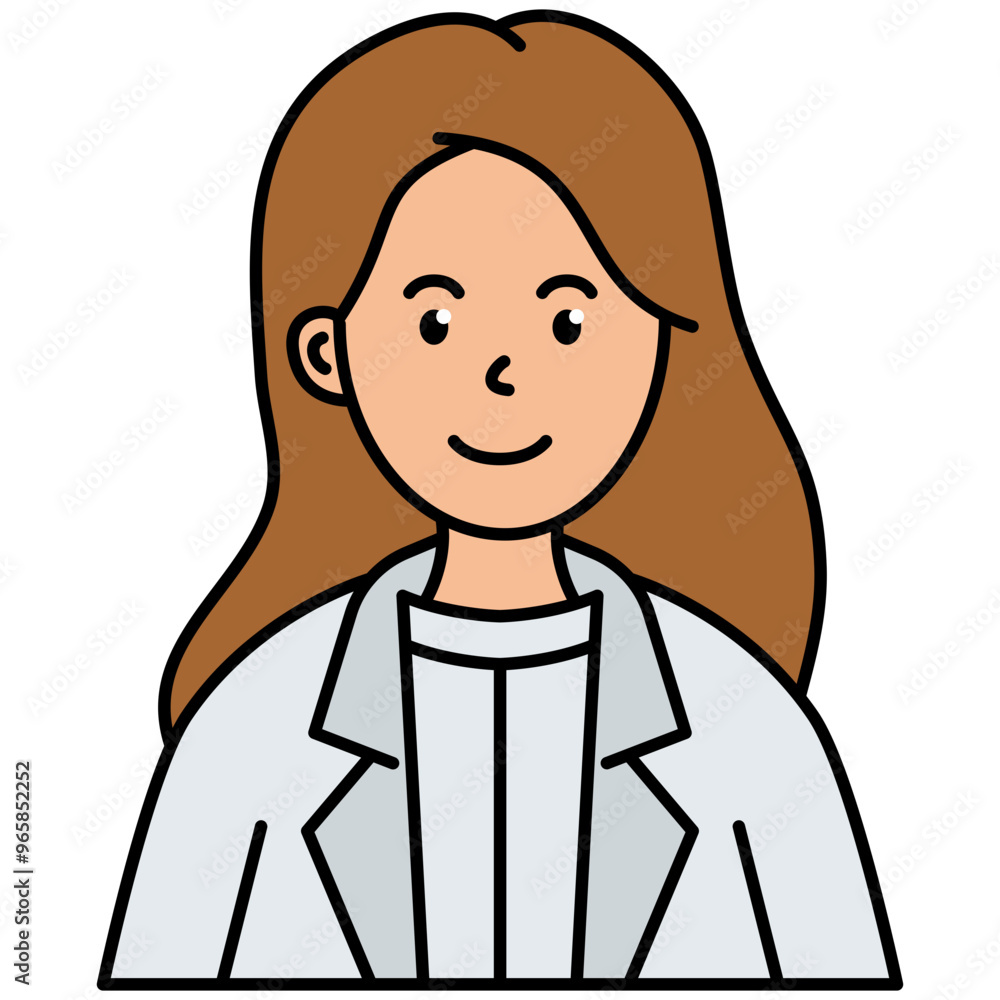 woman long hair cartoon illustration woman long hair cartoon illustration