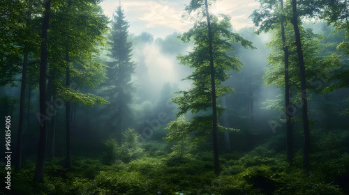 Misty Forest Landscape