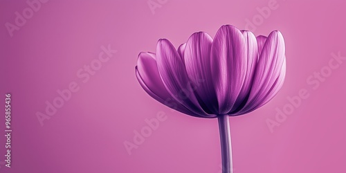 A close-up photo of a purple flower with blooms on a matching purple background, emphasizing its delicate beauty.