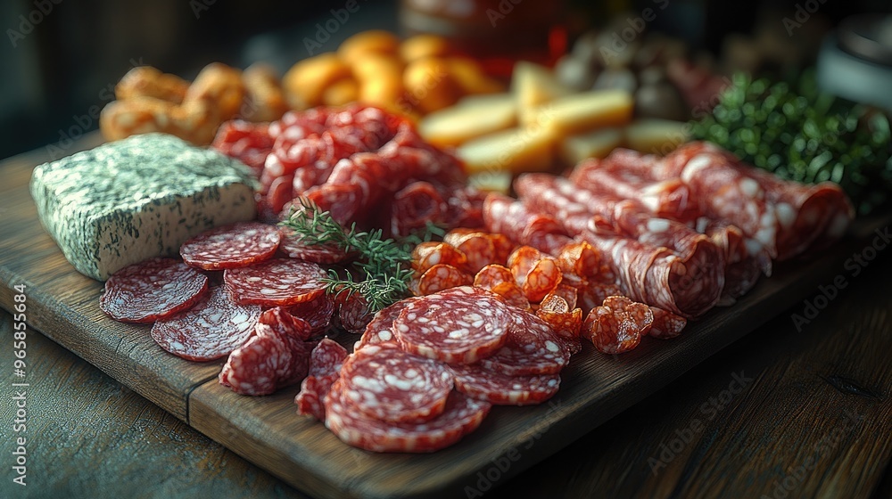 Engaging and Colorful Flat Lay of a Charcuterie Board Featuring Meats, Cheeses, and Fruits for Food Photography Engaging and Colorful Flat Lay of a Charcuterie Board Featuring Meats, Cheeses, and Fruits for Food Photography