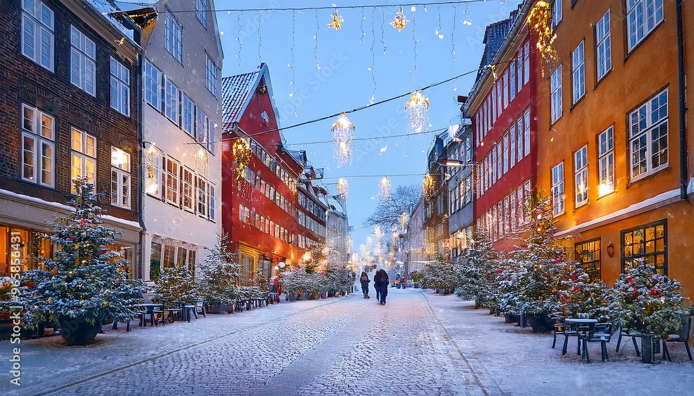 Obraz premium Christmas in Copenhagen, Denmark.