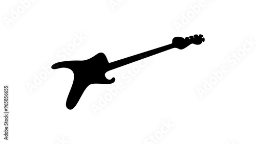 electric guitar  black isolated silhouette