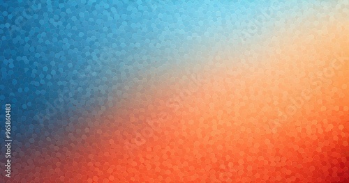 A smooth gradient background transitioning from blue to orange, featuring a bokeh effect.