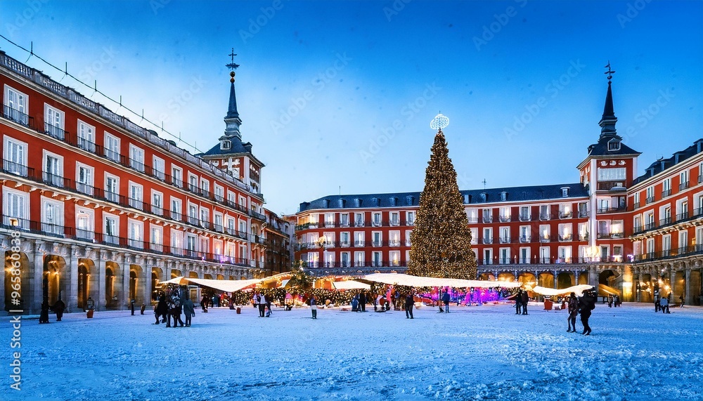 Obraz premium Christmas in Madrid, Spain. 